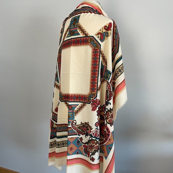 Vintage Oversized Cross Western Scarf VTG Scarf - Picture 7 of 9